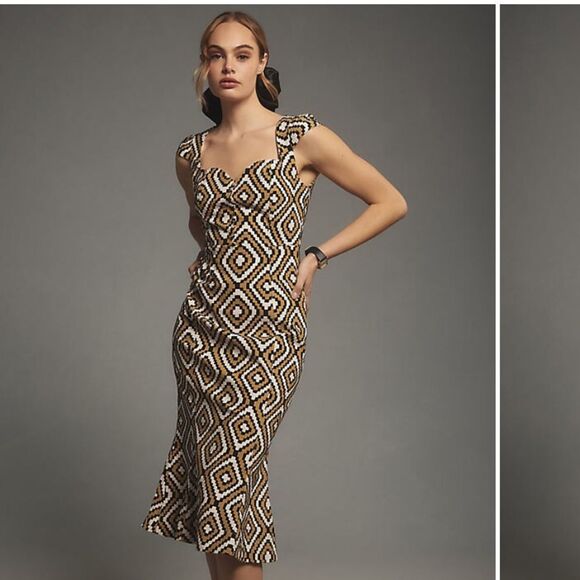 Anthropologie size small Maeve The Cecily Fit & Flare Sweetheart Dress - Picture 2 of 6